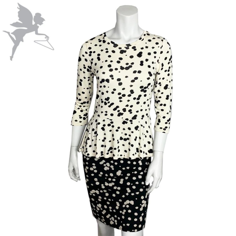 ISABEL DE PEDRO Splash print peplum dress